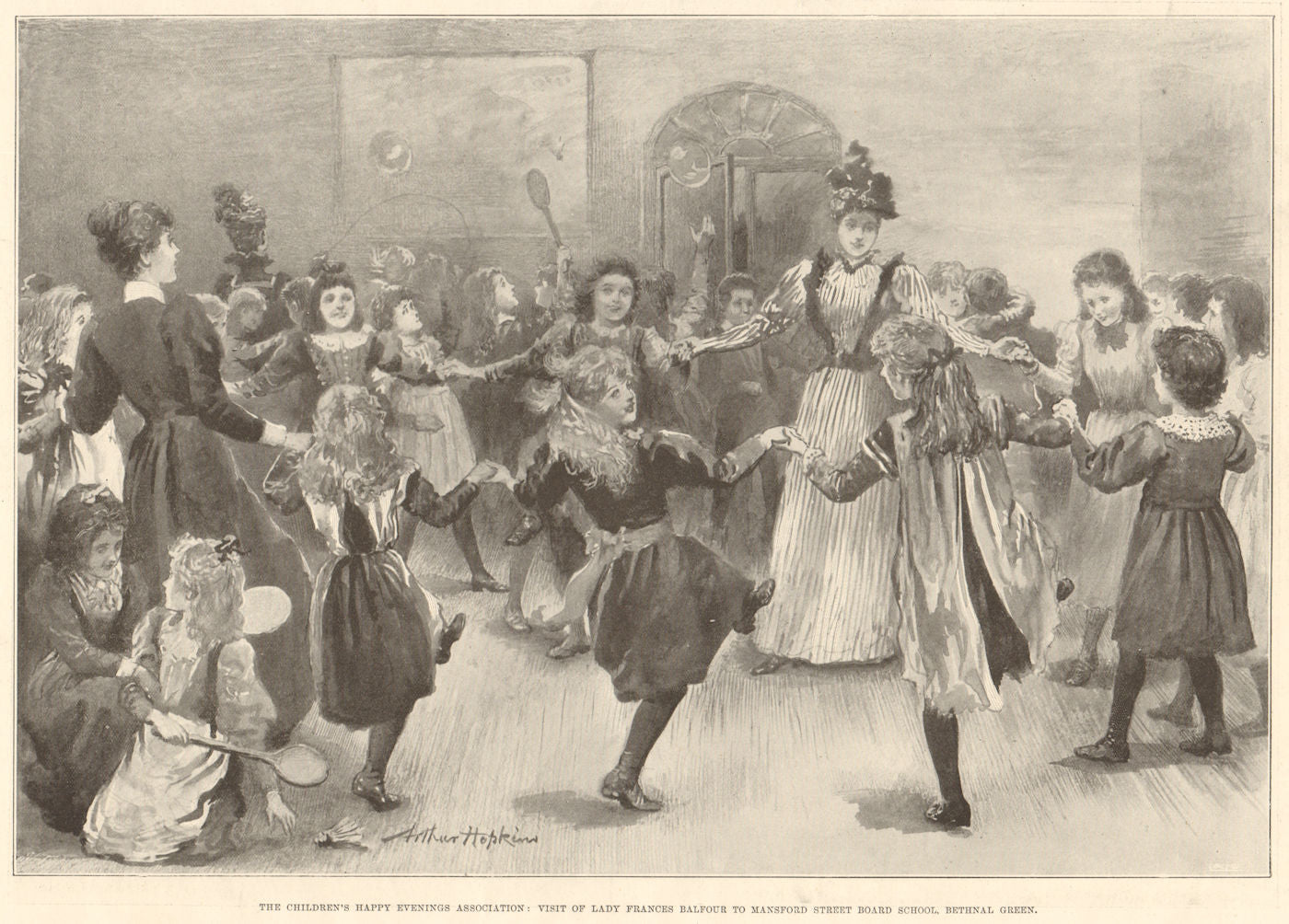 Lady Frances Balfour. Mansford Street Board School, Bethnal Green. Children 1897